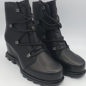 Sorel Lace-Up Joan of Arctic III Waterproof Leather Wedge Boot